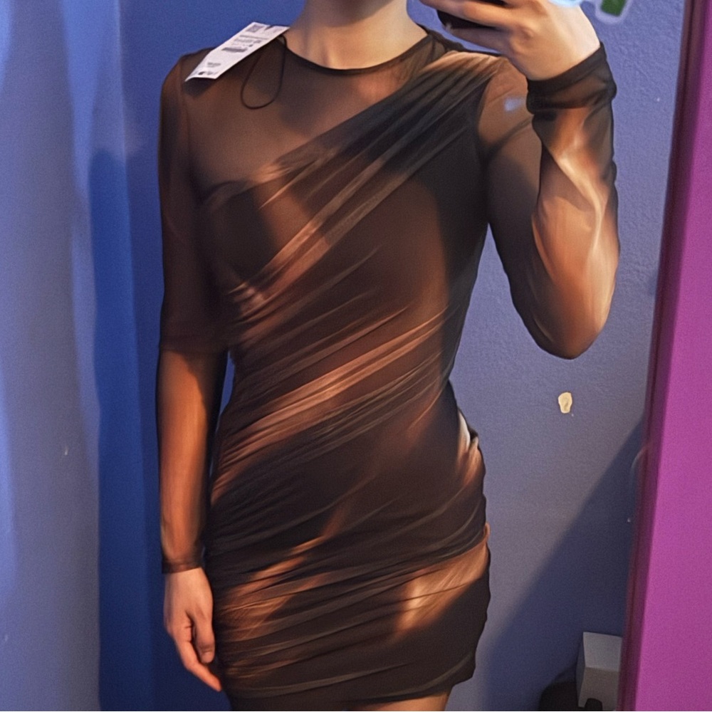 Xs brown Zara bodycon dress